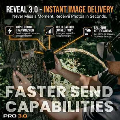 TACTACAM REVEAL PRO 3.0 CELLULAR TRAIL CAMERA NO-GLOW IR GPS