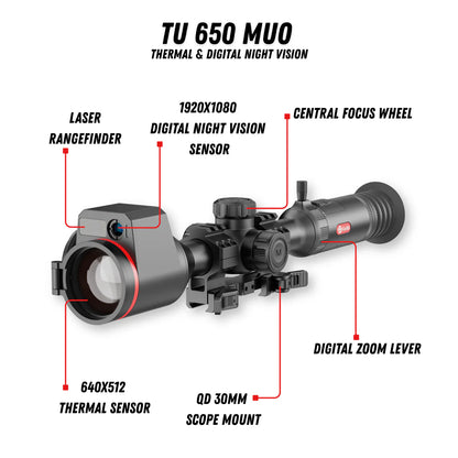 GUIDE TU650-M
Thermal and Night-Vision Riflescope with LRF