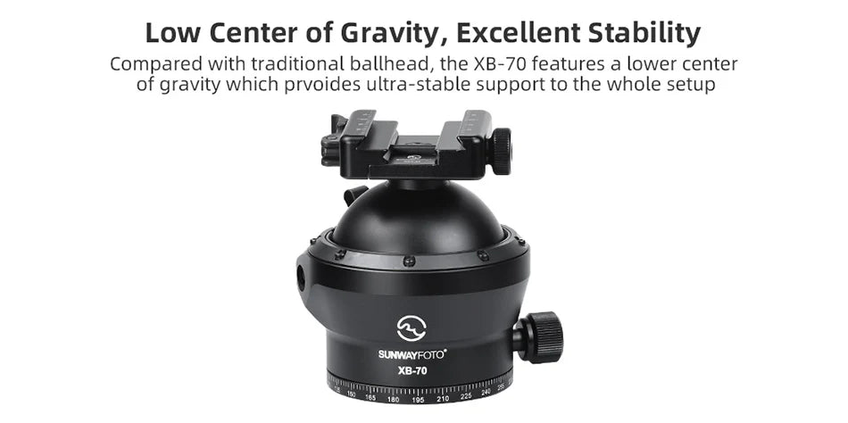 SUNWAYFOTO T4020CMLI Inverted Leg Tripod with XB-70 Ballhead and free MLOK 80 arca plate