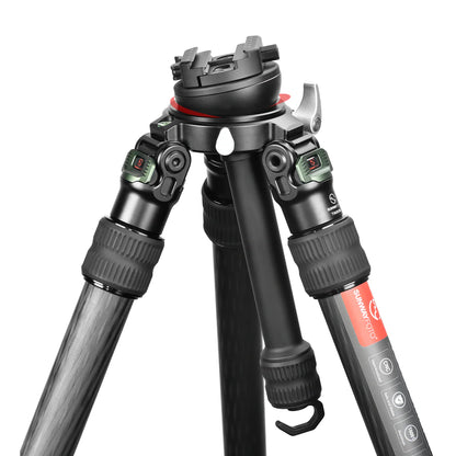 SUNWAYFOTO T4020CMLI and TAP-75LDCL 75mm leveling head with extended grip