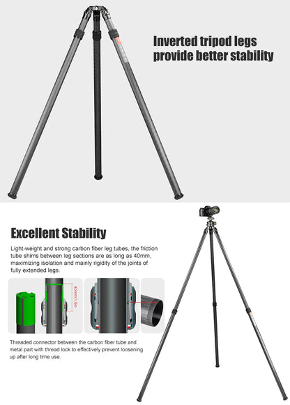 SUNWAYFOTO T4020CMLI and TAP-75LDCL 75mm leveling head with extended grip