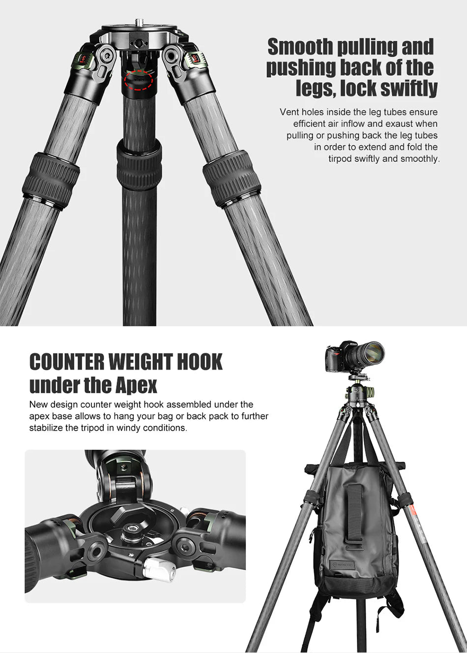 SUNWAYFOTO T4020CMLI and TAP-75LDCL 75mm leveling head with extended grip