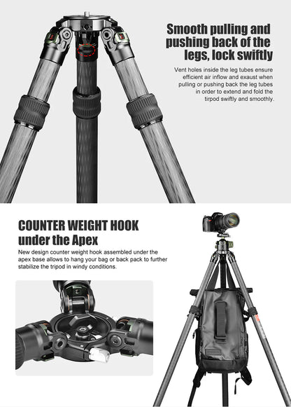 SUNWAYFOTO T4020CMLI and TAP-75LDCL 75mm leveling head with extended grip